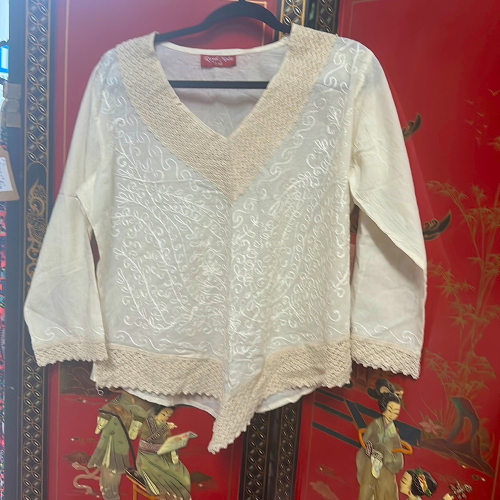 Mexican embroidered blouse